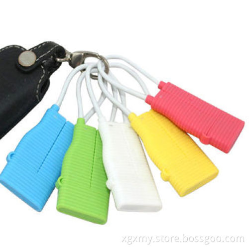 Colorful 3-in-1 Keychain USB Data Cable for iPhone 4/iPhone 5/Samsung, Compact Design